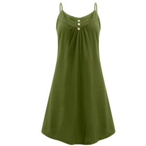 NWT casual soft green dress with side pockets Large